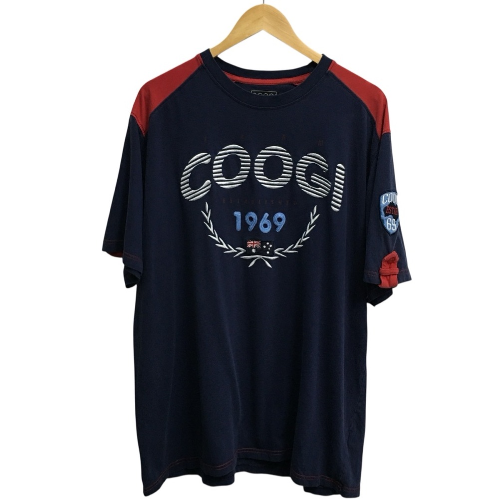 Vtg COOGI Faded Blue Embroidered Tee Shirt VINTAGE Y2K Men’s XXL